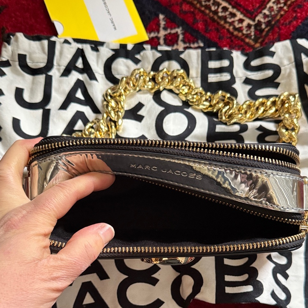 Marc Jacob's Gold and Silver Snapshot Bag - Picture 10 of 14